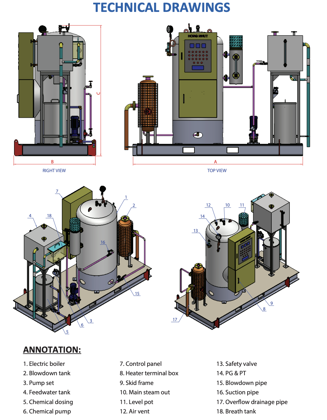 cấu tạo lò hơi điện công nghiệp